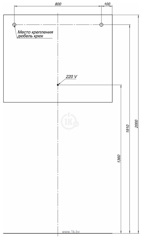 Фотографии Aquanet  Гласс 100 LED 00274134