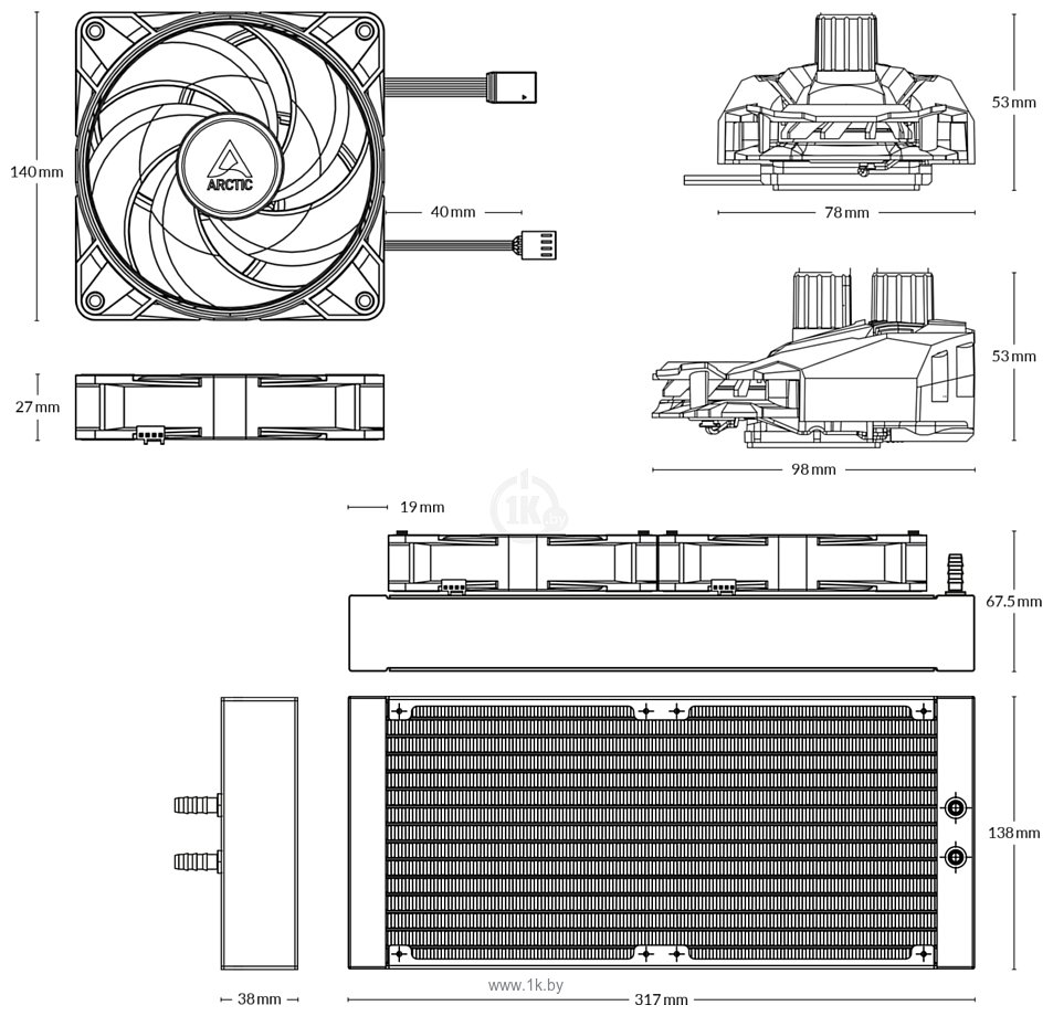 Фотографии Arctic Liquid Freezer II 280 RGB + RGB Controller ACFRE00107A