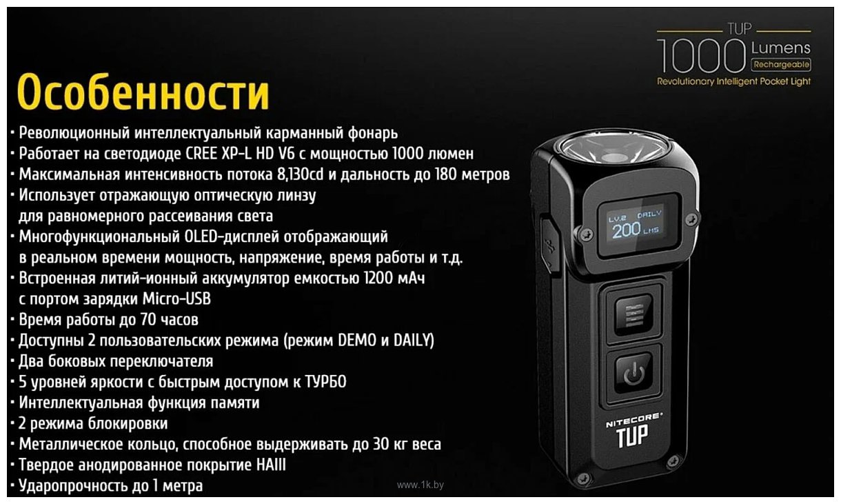 Фотографии Nitecore TUP (черный)