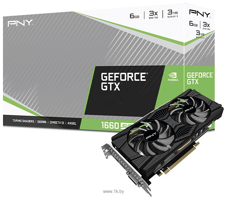 Фотографии PNY GeForce GTX 1660 Super Dual Fan 6GB (VCG16606SDFPPB)