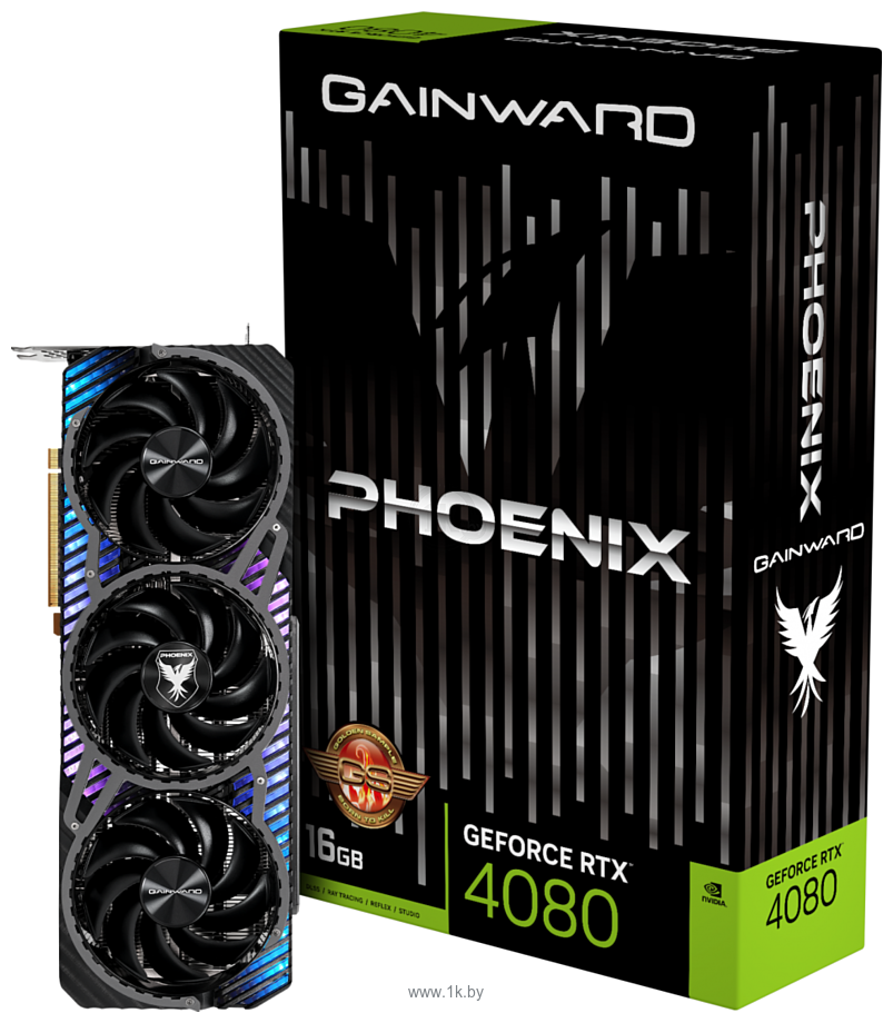 Фотографии Gainward GeForce RTX 4080 Phoenix GS 16GB (NED4080T19T2-1032X)