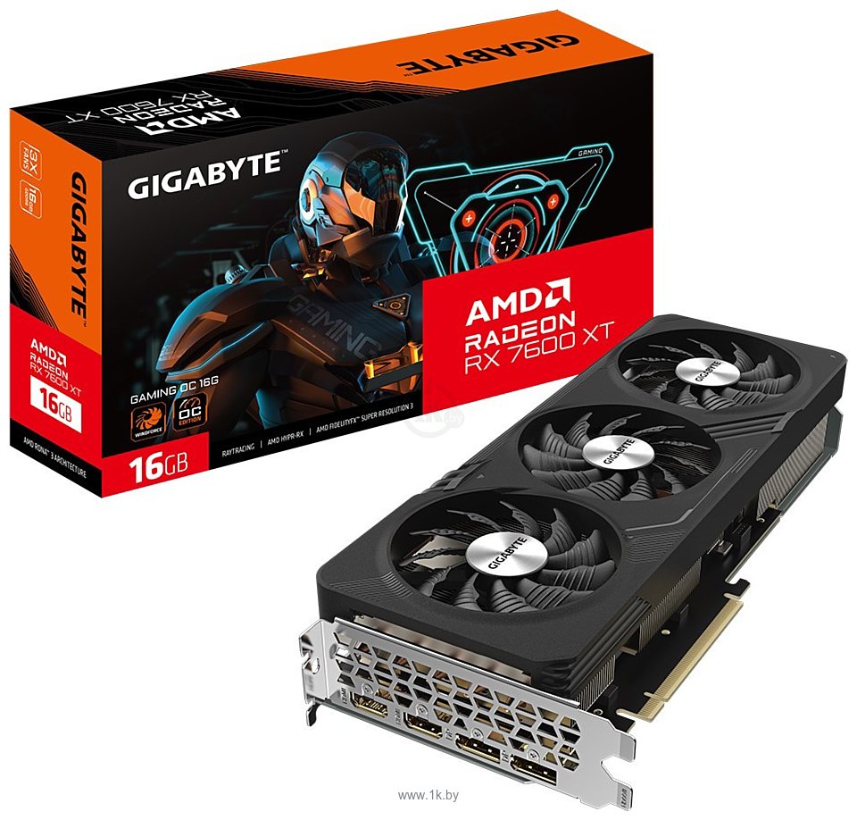 Фотографии Gigabyte Radeon RX 7600 XT Gaming OC 16G (GV-R76XTGAMING OC-16GD)