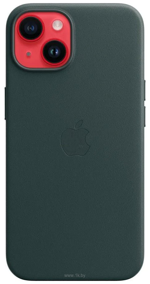 Фотографии Apple MagSafe Leather Case для iPhone 14 Plus (зеленый лес)