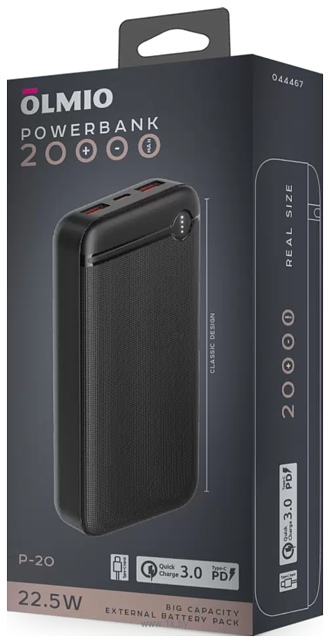 Фотографии OLMIO P-20 20000mAh