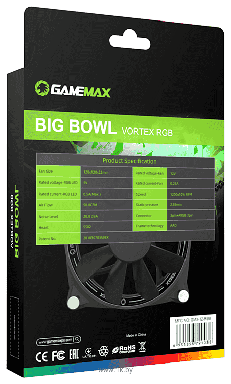 Фотографии GameMax Big Bowl Vortex RGB GMX-12-RBB