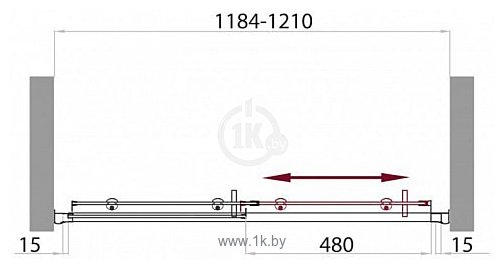 Фотографии BelBagno UNO-195-BF-1-120-C-Cr (прозрачное стекло)