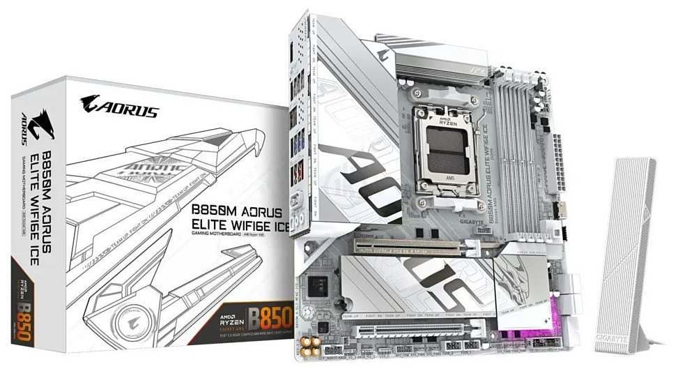 Фотографии Gigabyte B850M Aorus Elite WiFi6E Ice