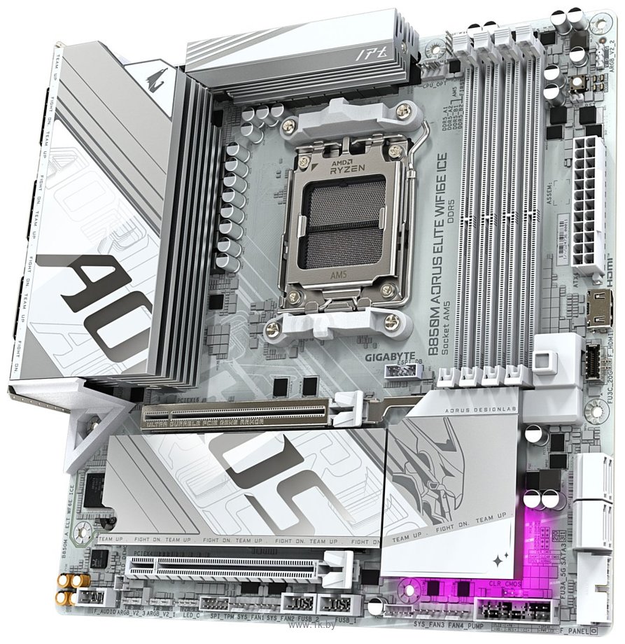 Фотографии Gigabyte B850M Aorus Elite WiFi6E Ice