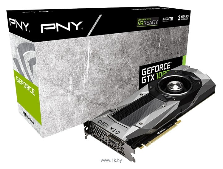 Фотографии PNY GeForce GTX 1070 1506Mhz PCI-E 3.0 8192Mb 8000Mhz 256 bit DVI HDMI HDCP Founders Edition