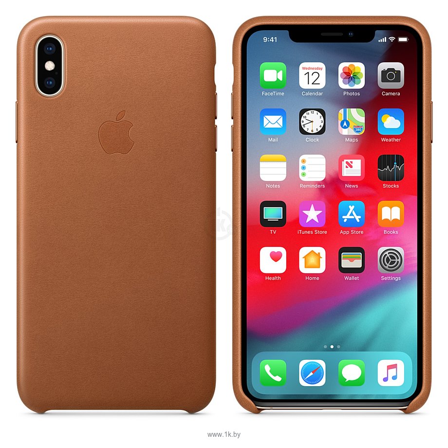 Фотографии Apple Leather Case для iPhone XS Max Saddle Brown