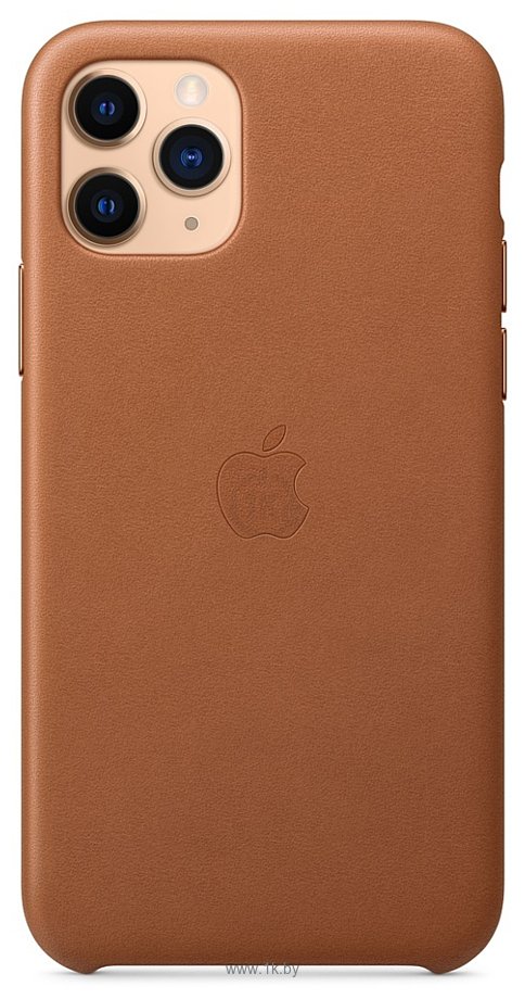 Фотографии Apple Leather Case для iPhone 11 Pro Max (золотисто-коричневый)