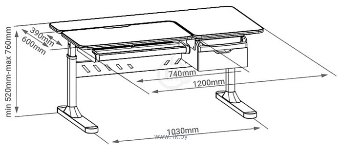 Фотографии Fun Desk Fiore (голубой)