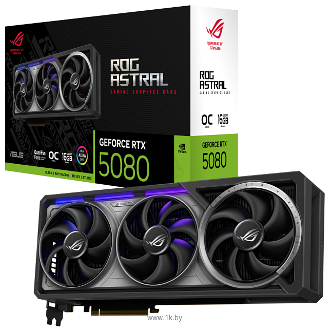 Фотографии ASUS ROG Astral GeForce RTX 5080 16GB GDDR7 OC Edition (ROG-ASTRAL-RTX5080-O16G-GAMING)