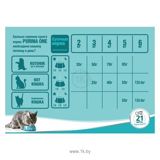 Фотографии Purina ONE (0.75 кг) 8 шт. Для взрослых кошек с Курицей и цельными злаками