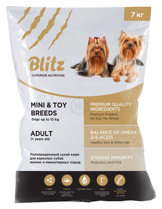Фотографии Blitz Adult Dog Mini & Toy Breeds dry (7 кг)
