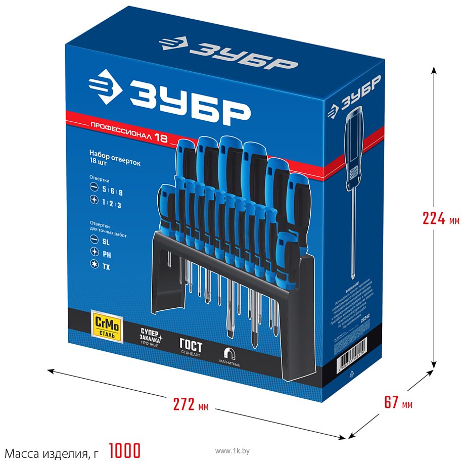 Фотографии Зубр Профессионал-18 25242 18 предметов