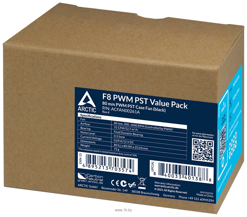 Фотографии Arctic F8 PWM PST Value Pack 5 шт ACFAN00261A