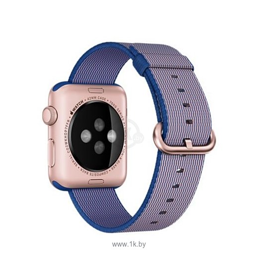 Фотографии Apple Watch Sport 42mm Rose Gold with Royal Blue Woven Nylon (MMFP2)