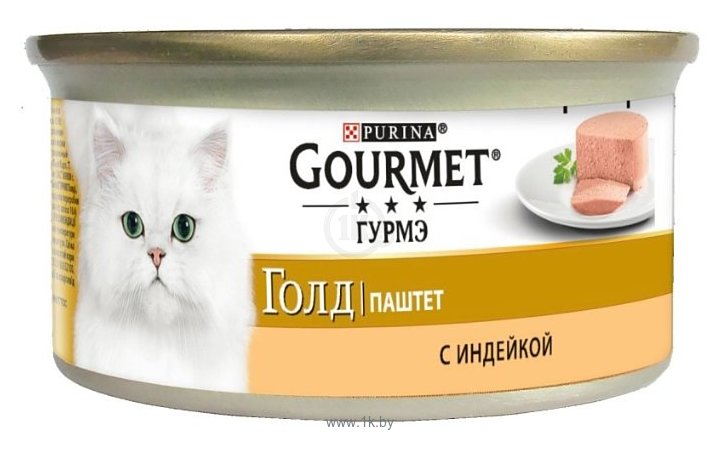 Фотографии Gourmet (0.085 кг) 1 шт. Gold Паштет с индейкой