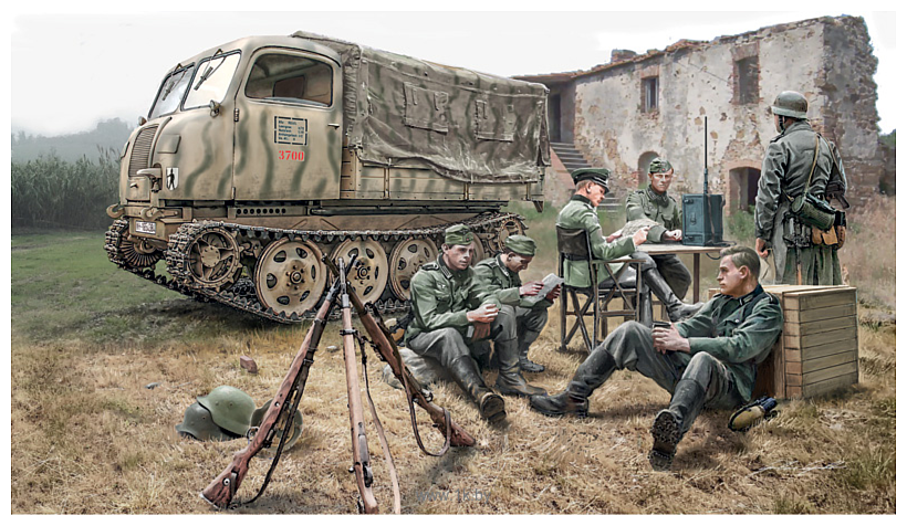 Фотографии Italeri 6549 Тягач Steyr RSO/01 with German Soldiers