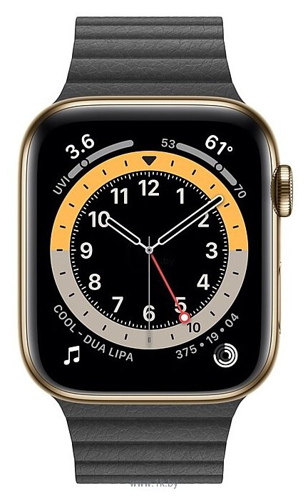 Фотографии Apple Watch Series 6 GPS + Cellular 44mm Stainless Steel Case with Leather Loop