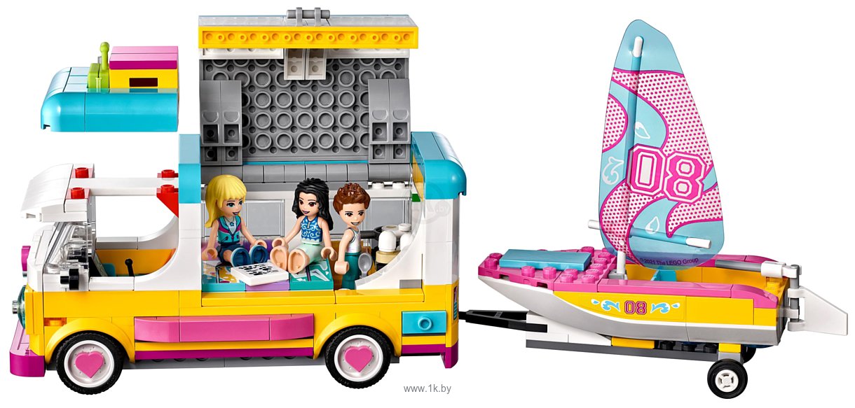 Фотографии LEGO Friends 41681 Лесной дом на колесах и парусная лодка