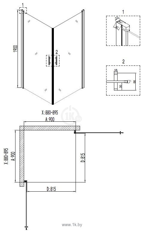 Фотографии Niagara NG-6603-08 90x90x190