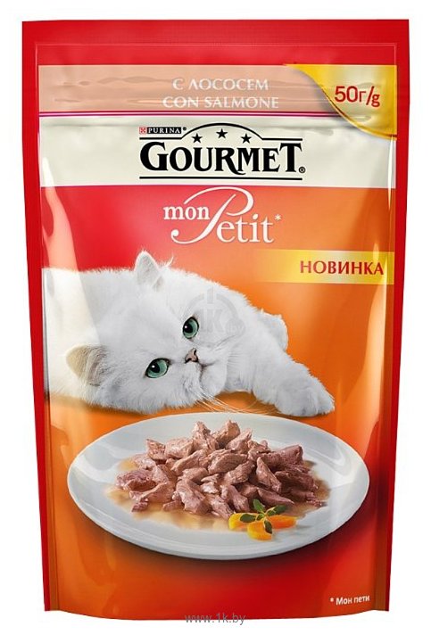 Фотографии Gourmet (0.05 кг) 1 шт. Mon Petit с лососем