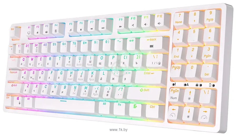 Фотографии Royal Kludge RK92 RGB white, RK Red