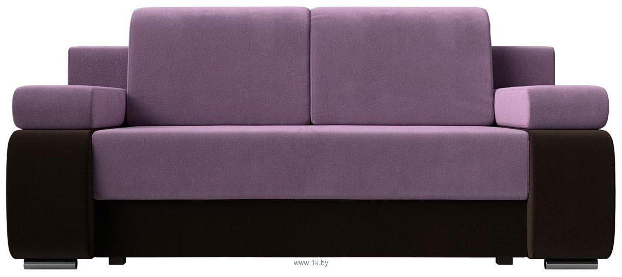 Фотографии Лига диванов Денвер 115540 (микровельвет, сиреневый/коричневый)