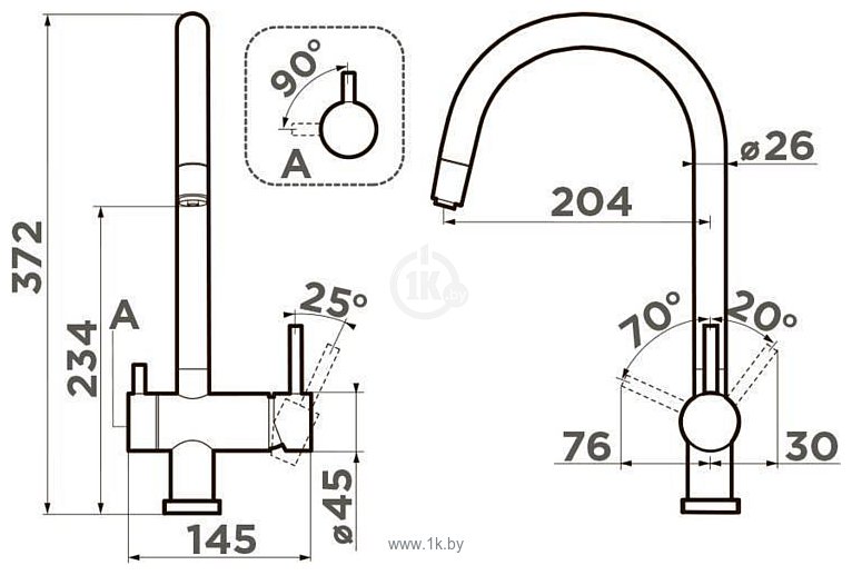 Фотографии Omoikiri Shinagawa-P-CA (карамель)