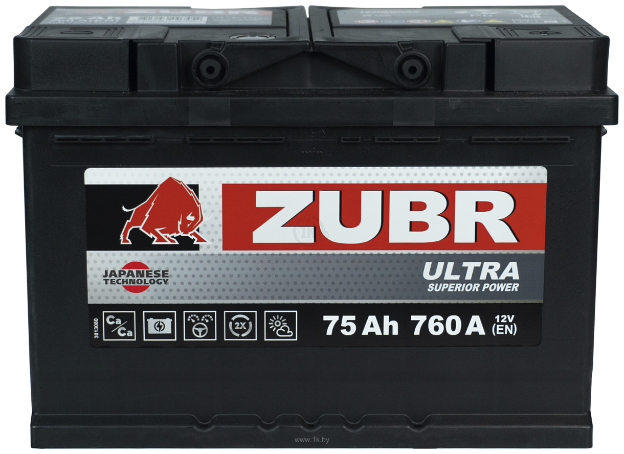 Фотографии Zubr Ultra Yuasa R+ Турция (75Ah)