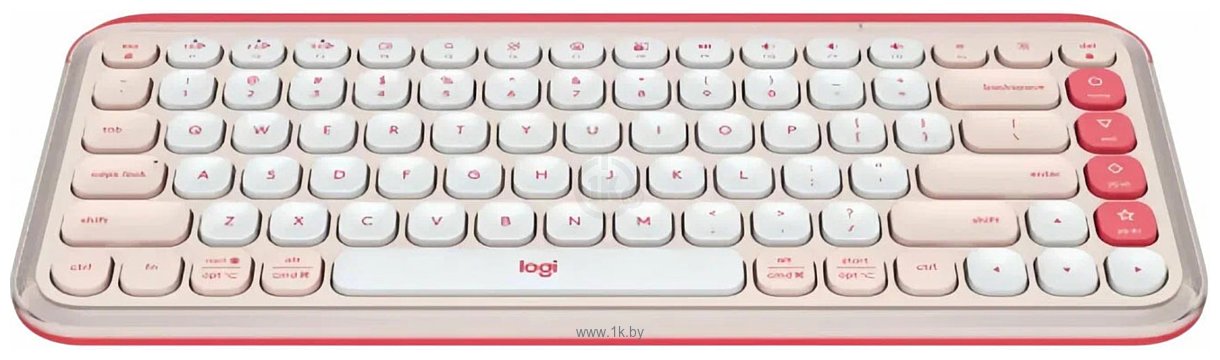 Фотографии Logitech Pop Icon Keys pink/white (без кириллицы)