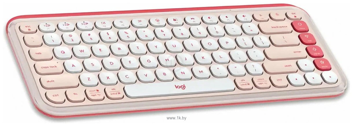 Фотографии Logitech Pop Icon Keys pink/white (без кириллицы)