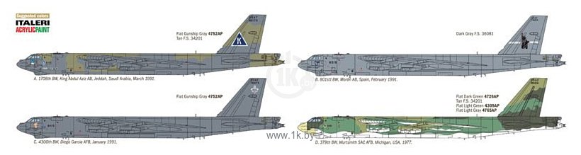 Фотографии Italeri 1378 Американский бомбардировщик B-52G Stratofortress Gulf War