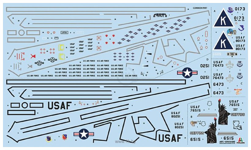 Фотографии Italeri 1378 Американский бомбардировщик B-52G Stratofortress Gulf War