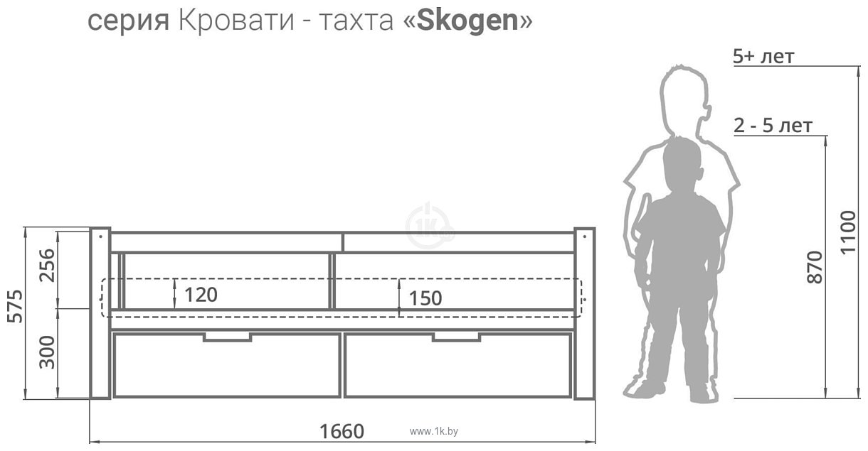 Фотографии Бельмарко Svogen 1355 160x70 (мятный/белый, динозаврики)