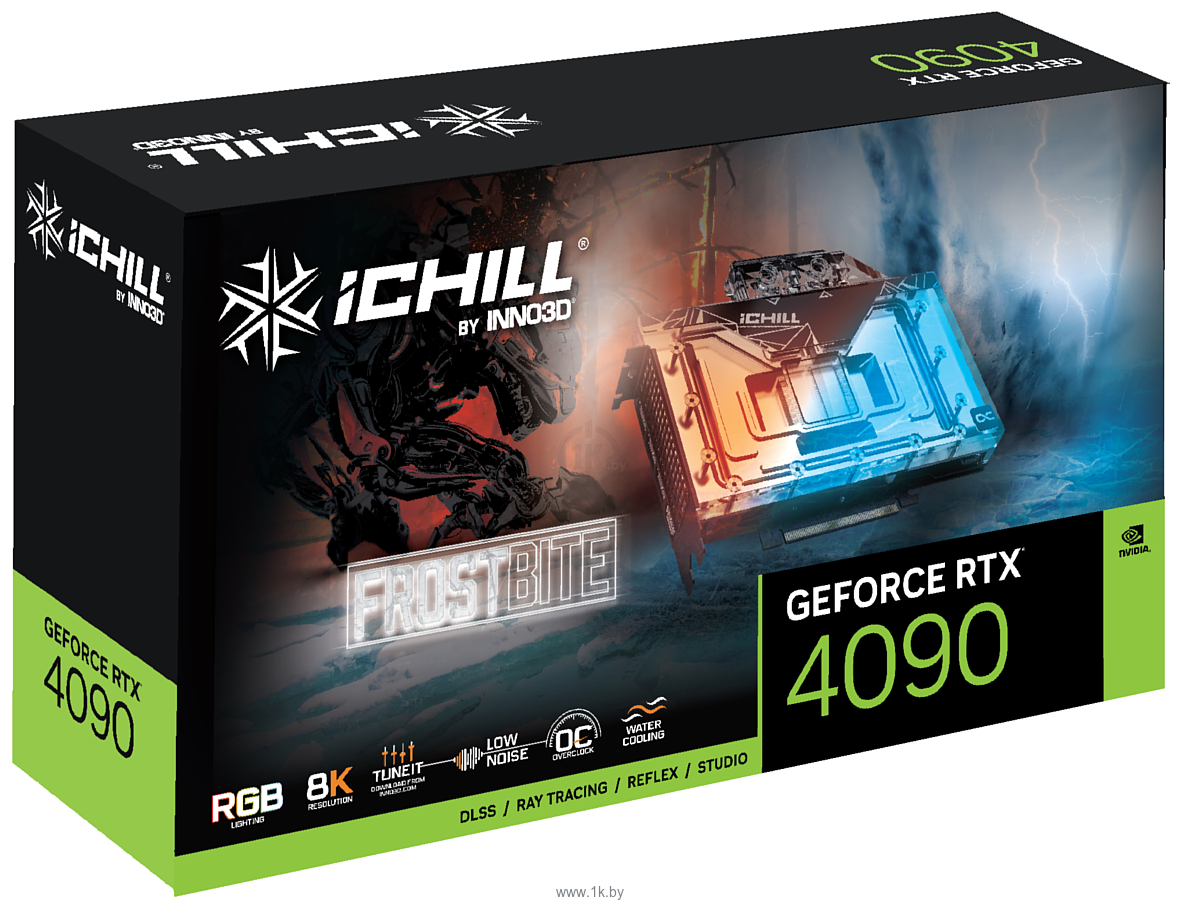 Фотографии Inno3D GeForce RTX 4090 iChill Frostbite (C4090-246XX-1833FB)