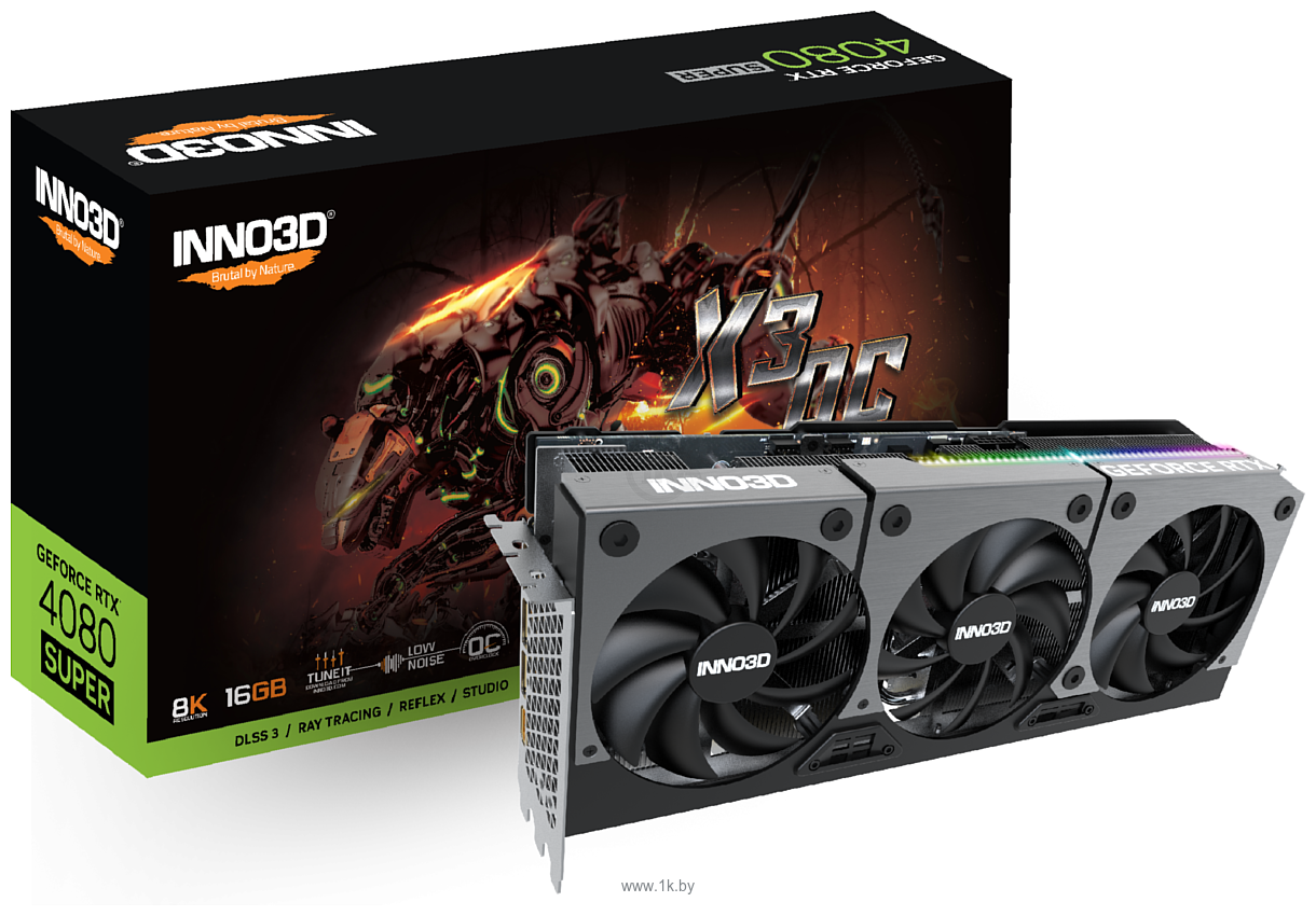 Фотографии Inno3D GeForce RTX 4080 Super X3 OC (N408S3-166XX-187049N)