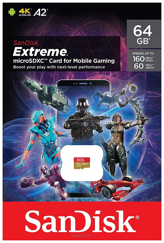 Фотографии SanDisk Extreme microSDXC SDSQXA2-064G-GN6GN 64GB