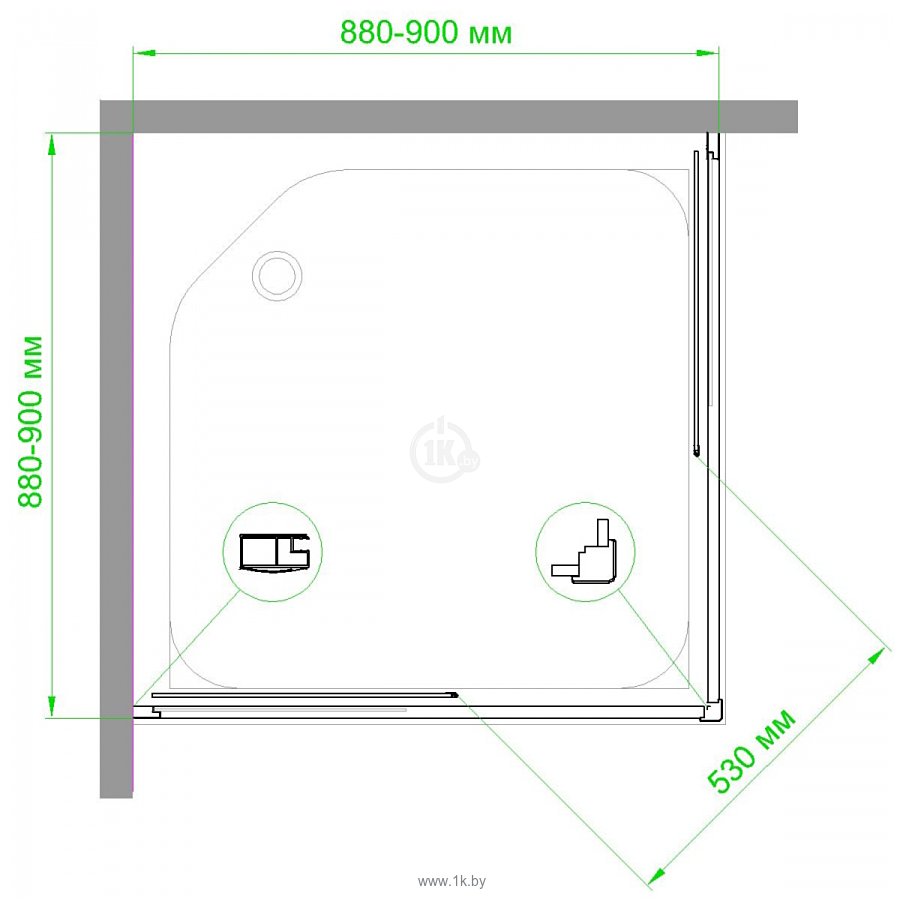 Фотографии Royal Bath RB90HPD-C-CH 90x90