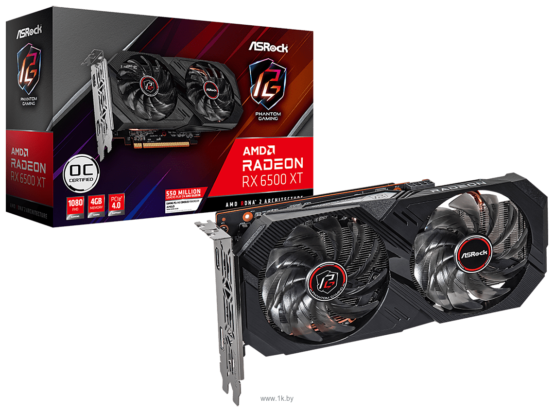 Фотографии ASRock Radeon RX 6500 XT Phantom Gaming D 4GB OC (RX6500XT PGD 4GO)