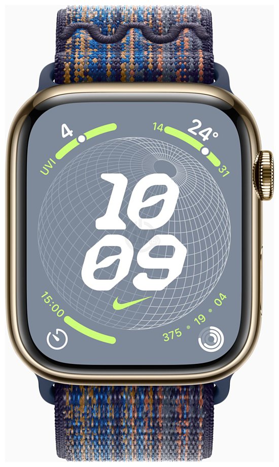 Фотографии Apple Watch Series 9 45 мм (стальной корпус, Nike нейлон)