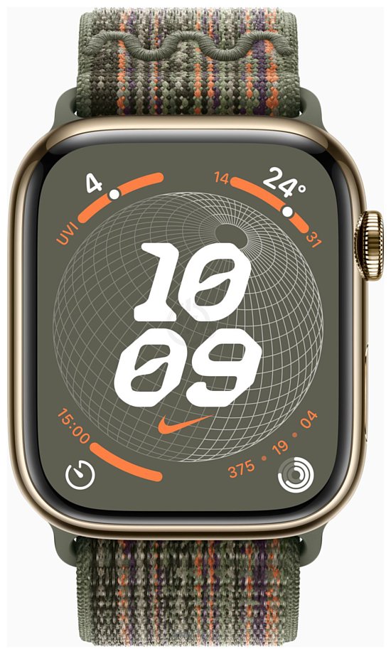 Фотографии Apple Watch Series 9 45 мм (стальной корпус, Nike нейлон)