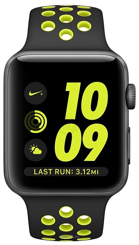 Фотографии Apple Watch Nike+ 38mm Space Gray with Black/Volt Nike Band (MP082)