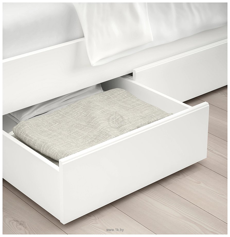 Фотографии Ikea Сонгесанд 200x160 (два ящика, белый, Лурой) 092.412.55