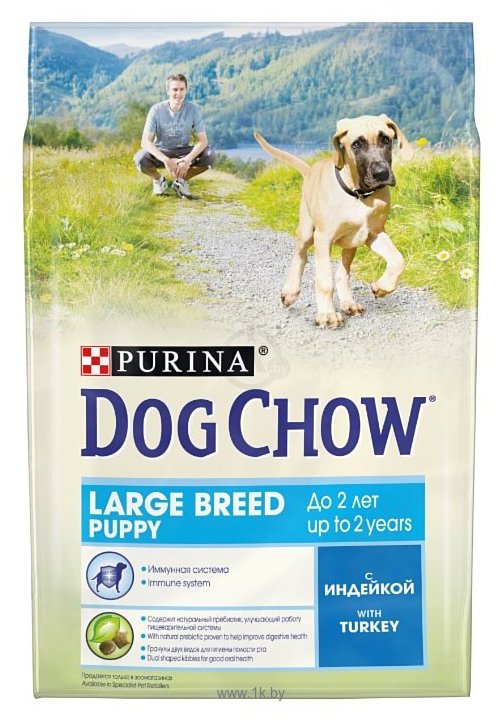 Фотографии DOG CHOW Puppy Large Breed с индейкой для щенков крупных пород (2.5 кг) 4 шт.