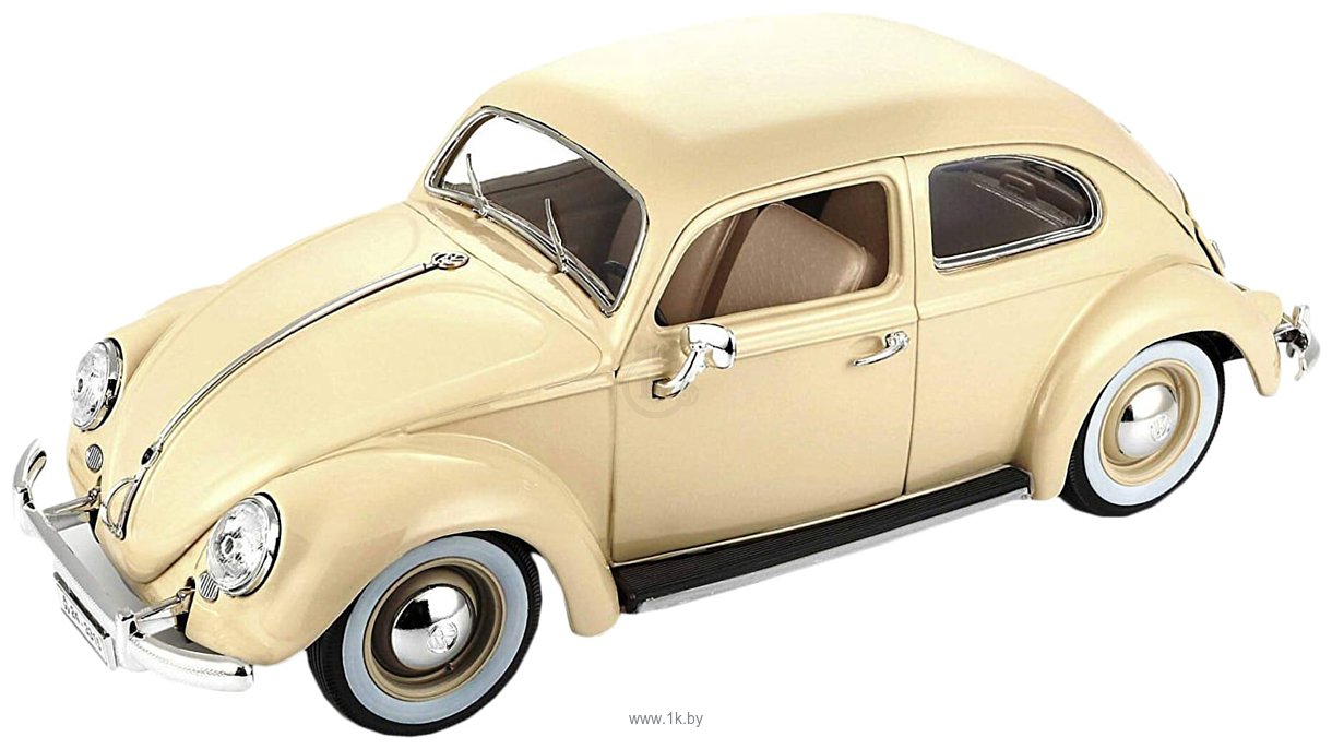 Фотографии Bburago Volkswagen Kafer-Beetle 1955 18-12029 (бежевый)