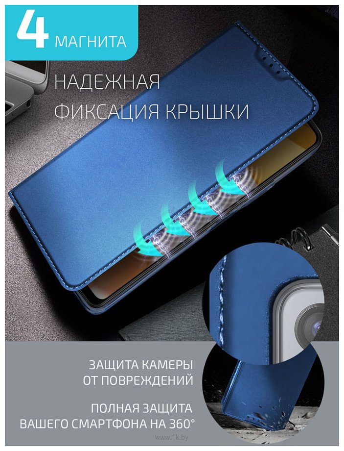 Фотографии Volare Rosso Book case series для Samsung Galaxy A12 (синий)