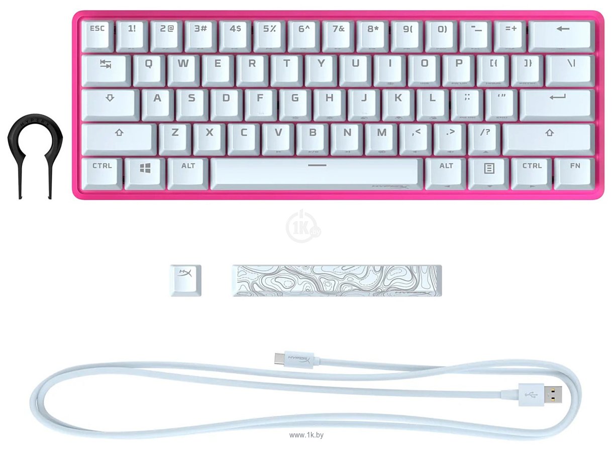 Фотографии HyperX Alloy Origins 60 Pink HyperX Blue (без кириллицы)